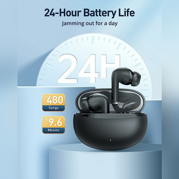 Active Noise Cancelling Wireless Earbuds, Bluetooth 5.3 Headphones - Picture 6 of 6